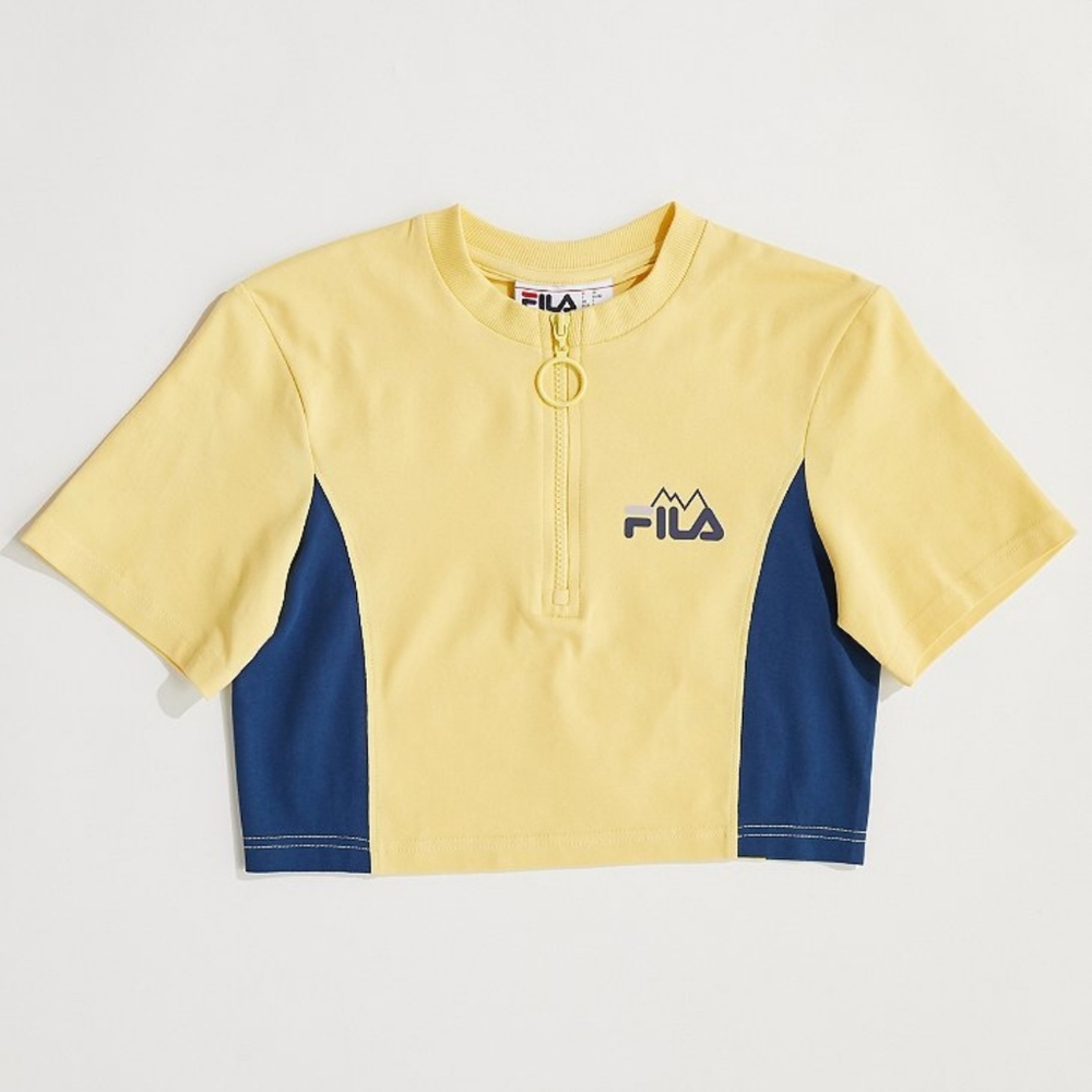 FILA Iona Half-Zipped Crop Top | women's small